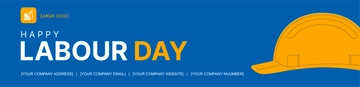 Free Happy Labour Day Header Template to Edit Online