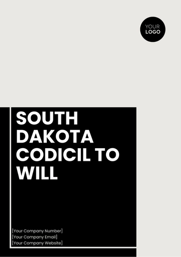 Free South Dakota Codicil to Will Template to Edit Online