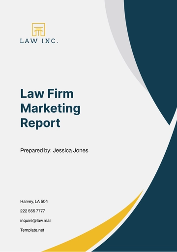 Free Law Firm Marketing Report Template to Edit Online
