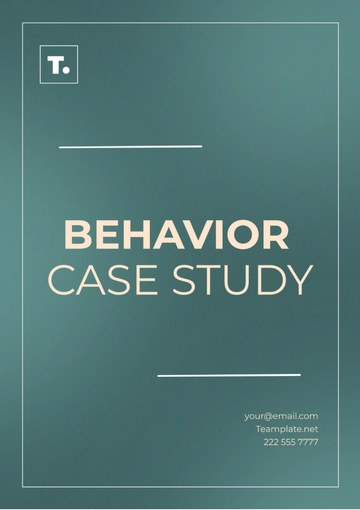 Free Behavior Case Study Template to Edit Online