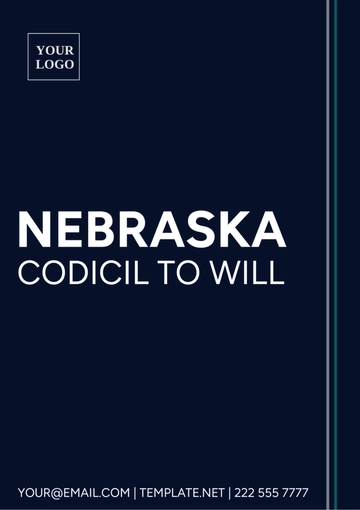 Free Nebraska Codicil to Will Template to Edit Online