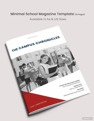 Minimal School Magazine Template