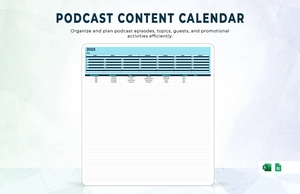 Podcast Content Calendar Template