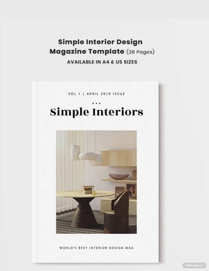 Simple Interior Design Magazine Template