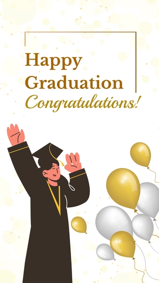 Free Congratulations Happy Graduation Banner Template to Edit Online
