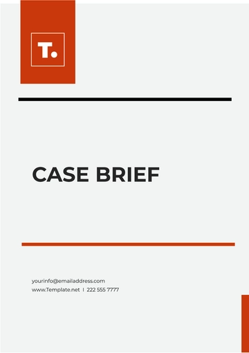 Free Simple Case Brief Template to Edit Online