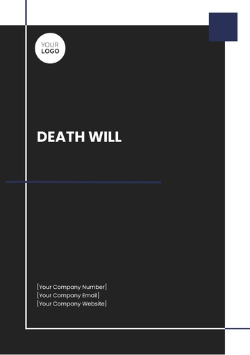 Free Death Will Template to Edit Online