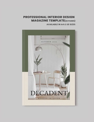 Professional Interior Design Magazine Template