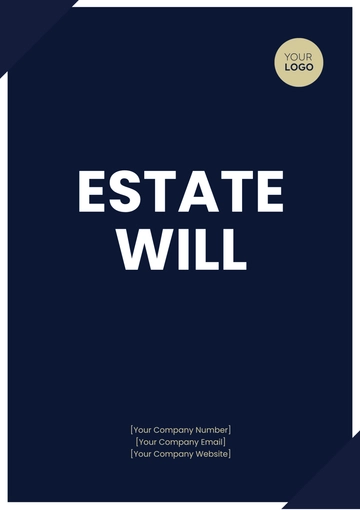 Free Estate Will Template to Edit Online Free Estate Will Template to Edit Online