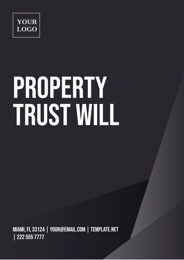 Free Property Trust Will Template to Edit Online