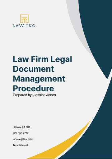 Free Law Firm Legal Document Management Procedure Template to Edit Online