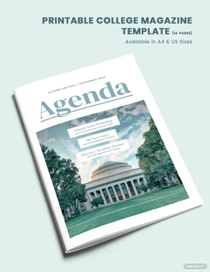 Printable College Magazine Template