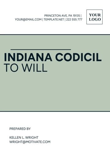 Free Indiana Codicil to Will Template to Edit Online