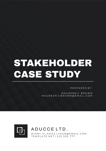 Free Stakeholder Case Study Template to Edit Online