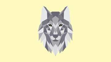 Free Geometric Wolf Background to Edit Online