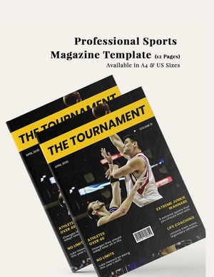 Professional Sports Magazine Template