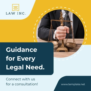 Free Law Firm LinkedIn Post Template to Edit Online