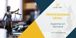Free Law Firm Blog Banner Template to Edit Online