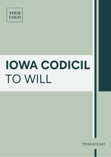 Free Iowa Codicil to Will Template to Edit Online