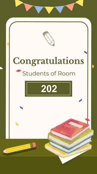 Free Classroom Congratulations Poster Template to Edit Online