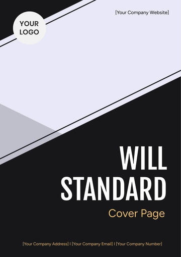 Free Will Standard Cover Page Template to Edit Online