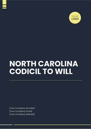 Free North Carolina Codicil to Will Template to Edit Online