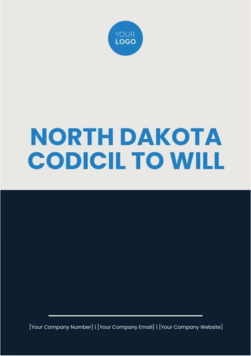 Free North Dakota Codicil to Will Template to Edit Online