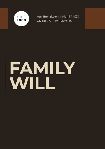 Free Family Will Template to Edit Online