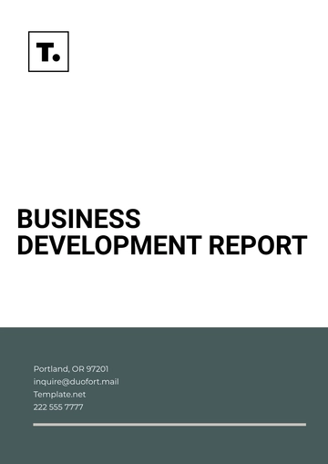 Free Business Development Report Template to Edit Online