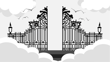 Free Black and White Heaven Background to Edit Online