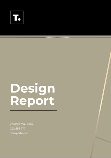 Free Design Report Template to Edit Online