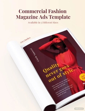 Commercial Fashion Magazine Ads Template