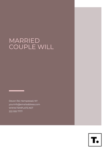 Free Married Couple Will Template to Edit Online