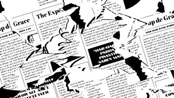 Free Black and White Newspaper Background to Edit Online