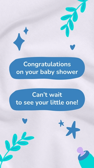 Free Congratulations Baby Shower Card Message to Edit Online