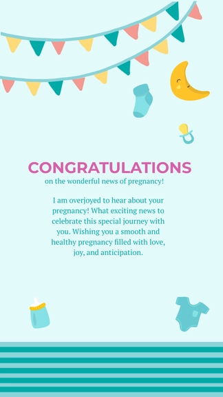 Free Congratulations pregnancy card Template to Edit Online