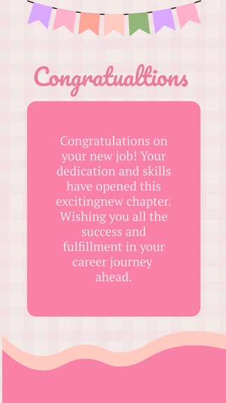 Free Beauty Congratulations Card Template to Edit Online