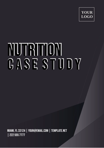 Free Nutrition Case Study Template to Edit Online
