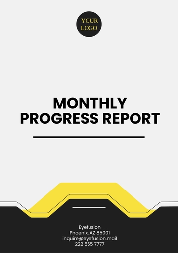 Free Monthly Progress Report Template to Edit Online