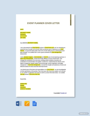 Event Planner Cover Letter