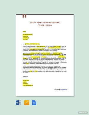 Event Marketing Manager Cover Letter