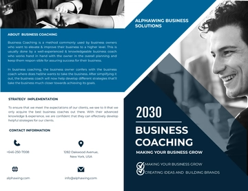 Free Business coach brochure Template to Edit Online