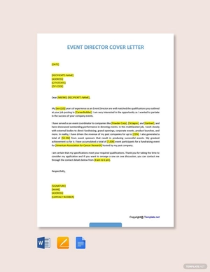 Event Director Cover Letter