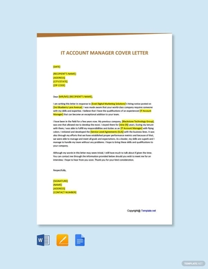 IT Account Manager Cover Letter