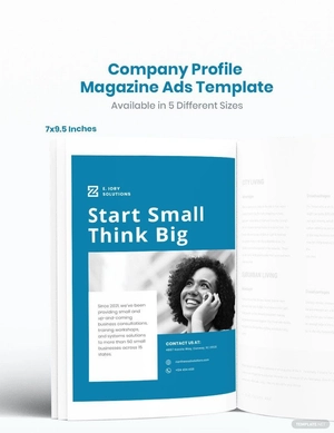 Company Profile Magazine Ads Template