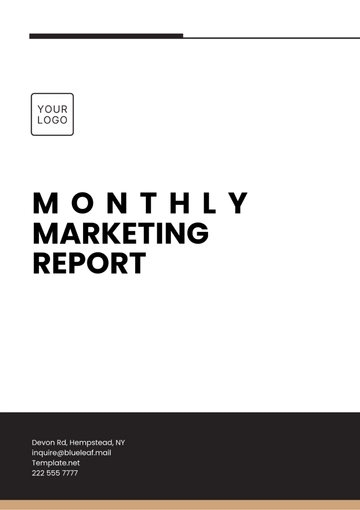 Free Monthly Marketing Report Template to Edit Online