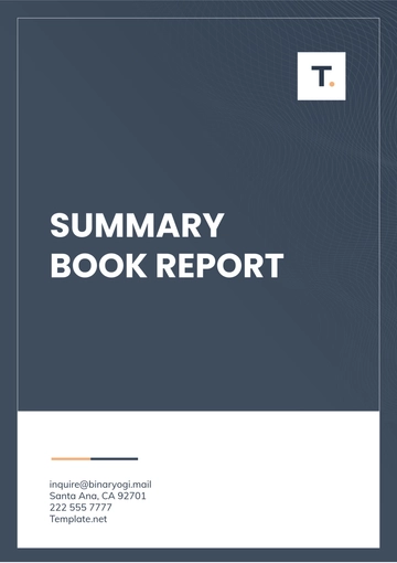 Free Summary Book Report Template to Edit Online