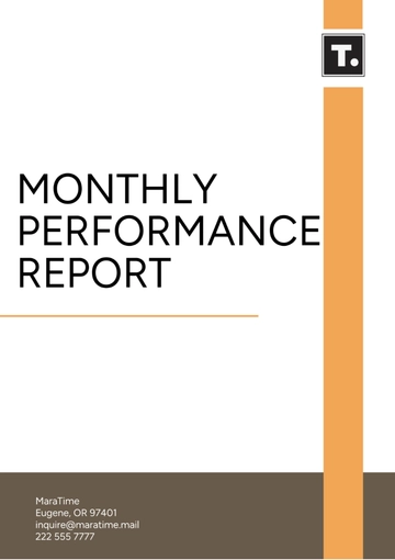 Free Monthly Performance Report Template to Edit Online