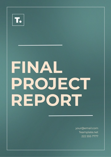 Free Final Project Report Template to Edit Online