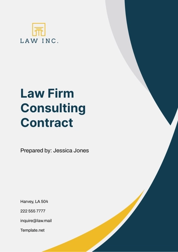 Free Law Firm Consulting Contract Template to Edit Online